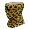 Bandanas Sunflower Bandana Yellow Floral Print Streetwear Windproof Neckerchief Unisex Outdoor Pirate