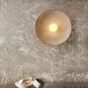 Стеновая лампа Ретро ретро японский стиль Круг спальня спальня спальня кровати шкала для гостиной столовая проход украшения дизайн. Освещение 230615