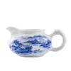 Muggar 180 ml blå och vit porslin Fair Cup Ceramic Mug Chinese Teaware Accessories Decoration Coffee Cups Craft Chahai