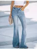 Frauen Jeans 2023 Mid Taille Boot Cut Für Frauen Mode Hohe Stretch Slim Denim Ausgestellte Hosen Casual Weibliche Hose S-2XL Drop Schiff