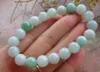 Strand Certified Green Burma Natural A JADE Bracciale rigido con perline di giadeite 10 mm