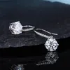 Orecchini a bottone Moissanite reale 0,5 carati D colore 925 gioielli da sposa in argento sterling scintillante diamante auricolare regalo classico per le donne