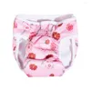 Dog Apparel Durable Breathable Bright Color Flower Printing Pet Menstrual Diaper Convenient Pants Accessories