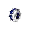 Loose Gemstones CKK 925 Sterling Silver Jewelry Blue Stone Charms Beads Fits Original Bracelets For Making