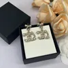 Brand Classic Crystal Charm Earrings Fashion New Pearl CC Earrings for Women Luxury S925 Silver Needle Designer Earrings Jewelry