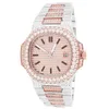 Orologi di lussuosa con orologio diamantato Moissanite Diamond VVS con materiale in acciaio inossidabile per gioielli da donna hip hop che indossano HB-Q6