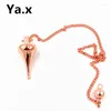 Pendant Necklaces Ya.x Pendulum Healing Pyramid Reiki Copper Metal Charms Wicca Balancing Chakra Fashionable With Chain