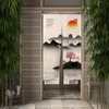 Gardin kinesisk landskap målning dörr japansk stil mat kök partition drapera ingången hängande halvbana 230615