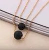 Pendant Necklaces Mtilayer Black Lava Stone Necklace Rock Bead Essential Oil Diffuser Pendants Chokers Women Fashion Jewelry Drop Sh Dhb4N