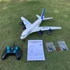 Electric RC Aircraft Kids Toys RC Plane Airbus A380 Remote Control EDF Jet With Gyroscope for Children 230616