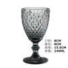 300 ml verres à vin 10 oz motif vintage style européen en relief vitrail épais gobelets pour fête de mariage