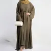 Etnische Kleding 2 Stuk Abaya Lange Jurk voor Vrouwen Ramadan Eid Crêpe Islamitische Kleding Hijab Gewaad Dubai Turkse Partij Kaftan Outfit Moslim Set 230616