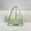 Bolsas de designer de luxo de alta qualidade, bolsas de ombro, baguete, estilo elegante, bolsa de corrente feminina, cor requintada, combinando 17 cores