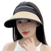 Новые 23ss Womens Wide Brim Sats Summer Srate Sun Hat шляпа женская мода бренда корейская версия твердый цвет простой пустые женские шляпы женской леди