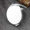 En gros 50 pcs 60 MM Blanc Compact Miroir DIY Portable Métal miroir cosmétique Argent # sl1140 Dslha