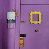 Étagères de salle de bain émission de télévision amis porte-clés porte de Monica en bois violet cintre décor à la maison porche tenture murale outil de rangement 230615