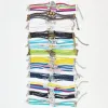 30pcslot плетеные браслет -цепь винтаж богемный многоцветный кожаный браслет