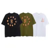 Herr t-shirts topp hantverk rhudes sommar modedesigner rhude pentagram brev tryckning sommar avslappnad rund hals lös kort ärm t-shirt varumärke par halv