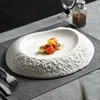 Plates Sense Of Light Luxury Ceramic Japanese Western Soup Plate Creative White Irregular El Cold Dishes Exquisite Tableware