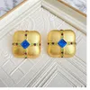 Halsbandörhängen Set Medieval Vintage Gold Plated Senior Feeling Square Present Box Zircon Elegant Temperament