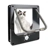 Kattbärare ABS PLAX GATES Dörrar Petleveranser Dog Flap Door With 4 Way Security Lock Entrance Exit Control Kitten Puppy Small