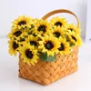 Decorative Flowers 10Pc Simulation Small Sunflower Home Flower Arrangement DIY Background Decoration Wedding Bride Hand Holding Fake Floral