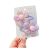 Hårtillbehör 2st Clips for Girls Snap Pins Söta baby Barrettes Flower Shaped Hairn Pins Fashion Headwear Jewelry Gift