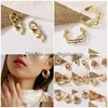 Charm Fashion Gold Color Metal Drop Earrings Stainless Steel Simple Knot Twist For Women Statement Jewelry Pendiente Delivery Dhn17