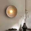 Lampade da parete in stile giapponese Retro Led Resin Round Decor Illuminazione Camera da letto Comodino Soggiorno Cucina Corridoio Luci Sconce
