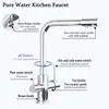 Bathroom Sink Faucets SHBSHAIMY Filter Kitchen Faucet Chrome Drinking Pure Water Tap Deck Mounted Dual Handles 3Ways and Cold Mixer 230616