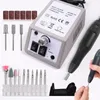 Nagelkonstutrustning Nail Drill Electric Manicure Machine 20000 rpm nagelfil med fräsar Borrbitar Pedicure Machine Nail Tools 230616