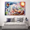 Abstract Canvas Art Sunny Goat Hand Painted Cityscapes Painting for Hotels Decor Modern