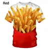 Męskie koszule 2023 Letnia moda męska Hip Hop Funny Food 3D Printing Casual Shirt