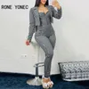 Dames Jumpsuits Rompertjes Dames Knipsel Plaid Print Rits Decor Jumpsuit 230616