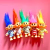 Dolls 8styles Anime Action Figure Kolorowe włosy Kawaii Członkowie rodziny Troll Magic Doll Toys for Children Nostalgic Adult 230616