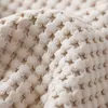 Decke Baumwolle Weiches Bett Hause Gestrickte Decke Maiskorn Geprägte Sommer Rüschen Warme Überwurf Tagesdecke R230616