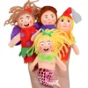 Kukla parmak seti bebek 10 adet hayvan peluş bebek eli karikatür aile kukla kumaş tiyatrosu eğitim oyuncakları çocuklar için hediyeler 230617