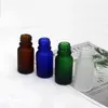 収納ボトル10mlフロストエッセンシャルオイルガラスドロッパー空のボトルブルーグリーンアンバー化粧ローションパッケージングコンテナ