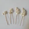 Hair Clips SLBRIDAL Handmade Trendy Wired Simulated Pearls Bridal Comb Pins Stickers Set Wedding Accessories Women Jewelry