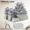 Quebra-cabeças 3D Piececool Model Building Kits Himeji-jo Castle Puzzle 3D Metal DIY Toys for Kids Brain Teaser Gifts 230616