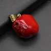 Pendant Necklaces 1 Pcs Artificial Coral Pendants Irregular Shape Sea Bamboo Red Bead For Jewelry Making Necklace Gift