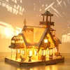 3D Puzzles 3D Wooden Puzzle Villa House Royal Castle with Light Assembly Toy for Kid Adult DIY Model Kits Desk Decoration for Gift 230616