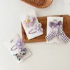 Purple Series Hairpin for Girls Sweet Bow Flower Hair Clip Set Korean Baby Girl Barrettes Bangs Side Clips Hair Accessories