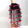 テーマコスチュームブラックティアードTLE TUTU SKIRT BUSTLE FOR WOMEN GOTHIC VICTORIAN STEAMPUNK OVERSKIRT WHITH/RED/PURPLE DROP DERVICION ASPER DHZG1