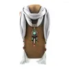 Scarves Women Pendant Jersey Scarf Jewelry Hijab Necklace Beads Neckerchief Accessories Bandelette Muslim Shawls