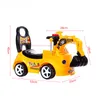 Children's Large Electric Excavator Baby Balance Walker Car Ride On Car for Kids 4 Wheels Scooter Light Music Engineering Truck