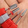 Nail Art Equipment 4pcs Kit F Silver Pro Whole Carbide Nail Drill Bits Nail Art Electric Drill Machine Files Nail Art Tools cut and polish 230616