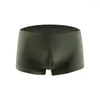 Underpants Spa Swimming Briefs Trunks U Convex Design Ice Silk Smooth Breathable Boxers Bulge Pouch Shorts Underwear