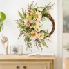 Decorative Flowers Easter Wreath Faux Party Sunflowers Dried Vines Artificial Flower Front Door Home Wall Decoration