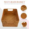 Dinnerware Sets Kitchen Storage Box Mat Grass Bread Basket Household Fruit Container Shop Display Sundries Organizing Vegetable